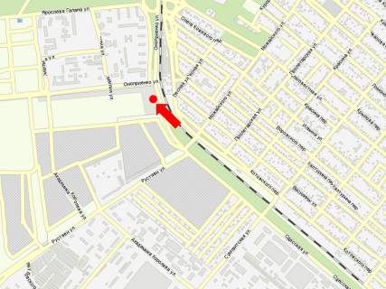 Билборд B в Черкассах, 3x6  Одеська вул. / Руставі вул., біля супермаркету "АТБ" схема