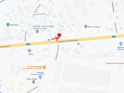 Билборд B в Луцке Рівненська вул., 17, від Київська пл. схема