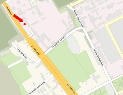 Билборд B в Кременчуге, 3x6  Київська вул., в''їзд з боку м. Київ схема