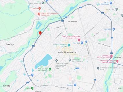 Билборд A в Ивано-Франковске, 3x6  Набережна ім. Стефаника вул. - Флотська вул., супермаркет "АТБ" схема