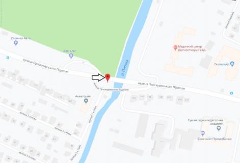 Билборд A в Хмельницком, 3х6  вул.Проскурівського підпілля (МВС) схема