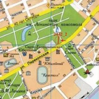 Билборд A в Херсоне Перекопська вул., "Парк Слави" схема