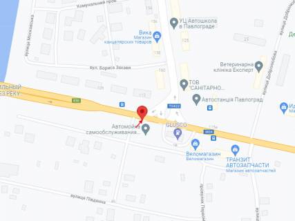 Білборд, Бігборд (Борд)  B у Павлограді, 6х3  вул. Дніпровська - вул.Полтавська схема