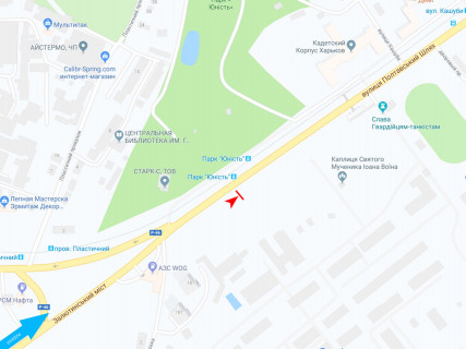 Билборд A в Харькове, 3x6  Полтавський Шлях вул., 192, (2), в центр схема