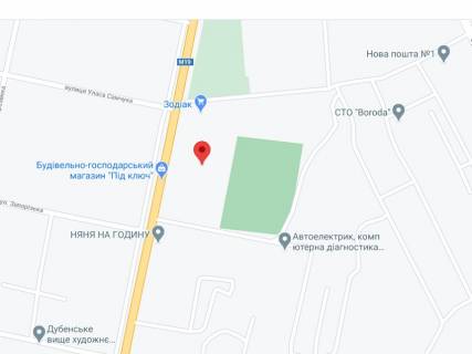 Видеоборд A у Дубно Сурмичі вул., 101, аптека "Мед Сервіс", №Л022, прайс за ролик 10 сек 1 вихід/5 хвилин, з 8:00-22:00. Розрахунок для інших параметрів трансляції уточнюйте у менеджера. - 301349 схема