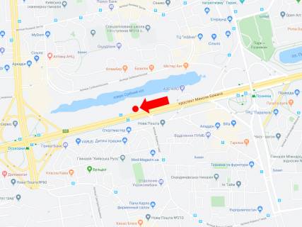 Призма A в Киеве, 3x6  Бажана пр., 1-Л, 700 м. До ст.м. "Осокорки", в сторону Південного мосту - 215241 схема