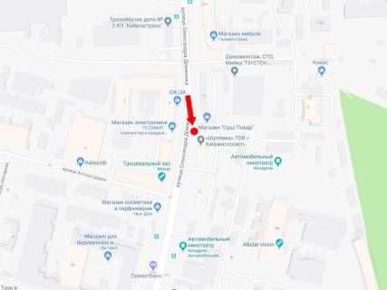 Бэклайт B в Киеве, 2.3x3.14  Довженка вул., 10 в сторону ст. м. "Шулявська" схема