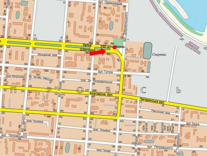 Ситилайт B в Черкассах, 1.8x1.2  Шевченка бул. / 700-річчя Черкас пл., біля ресторану "Папа Карло", з центру схема