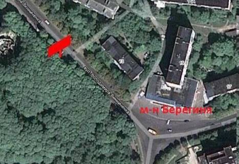 Билборд A в Тернополе, 3x6  Винниченка вул., зупинка "Педінститут" схема