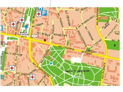 Билборд B в Ровно Соборна вул., 34 схема