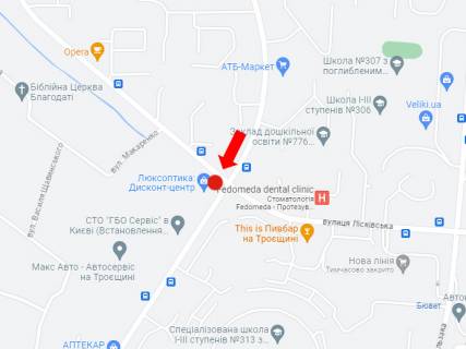 Призма A в Киеве, 3x6  Радунська вул., 3, на перехресті з Лєскова вул., в бік Милославська вул. - 457687 схема