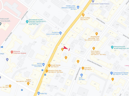 Ситилайт B в Харькове, 1.8x1.2  Ярослава Мудрого (Петровського) вул., 1 схема