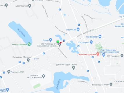 Призматрон, Призма A у Києві Здолбунівська вул., 4, заїзд до магазину "Сільпо", в сторону Дніпровська набережна - 374568 схема