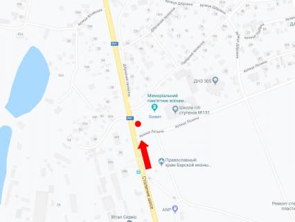 Видеоборд A в Киеве, 3x6  Столичне шосе - вул. Ліснича, в сторону центру - 456993 схема