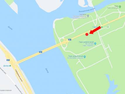 Призма B в Киеве, 3x6  Броварський пр., перед мостом метро, ​​300 м ст. м. "Гідропарк", в центр - 180463 схема