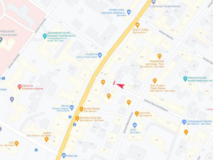 Ситилайт A в Харькове, 1.8x1.2  Ярослава Мудрого (Петровського) вул., 1 схема