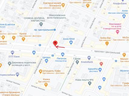 Ситискролл A в Николаеве Центральний пр., 74 - Декабристів вул. схема