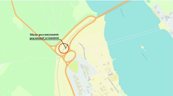 Билборд A в Запорожье Січі вул., В'їзд на міст Преображенського, в сторону міста схема