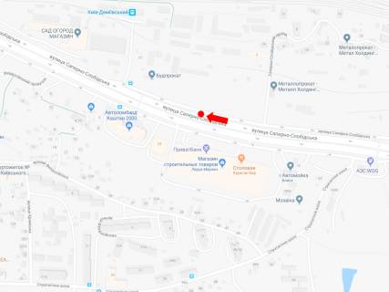 Видеоборд A у Києві, 3x6  Саперно-Слобідська вул., 26, навпроти супермаркету "Leroy Merlin", на світлофорі, в бік пл. Деміївської, (ролик 10 сек, 1 вихід/1,5 хвилини) - 303842 схема