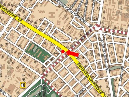 Ситилайт  в Одессе, 1.8x1.2  Філатова вул., 21/1 / Космонавтов вул., на світлофорі, в бік Деревянка пл. схема