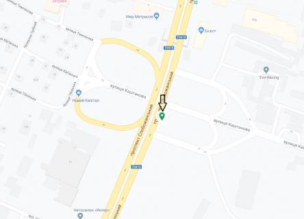 Беклайт B у Дніпро (Дніпропетровськ), 8х4  просп. Слобожанський біля віадука, авторозв'язка з вул. Каштановою, рух у бік Центрального мосту схема