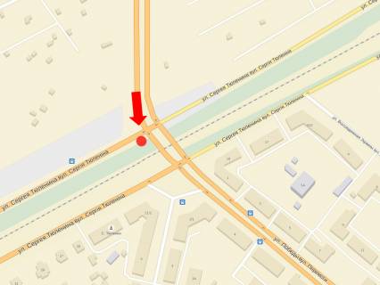 Призматрон, Призма  у Запоріжжі, 3x6  Металургів пр., в бік Перемоги вул., на світлофорі, перед з/д мостом - 411492 схема