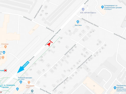 Билборд A в Харькове, 3x6  Павлова вул., 128, з центру схема