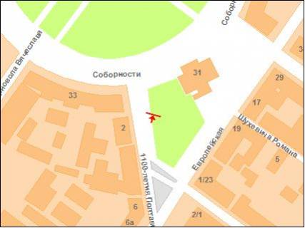 Бэклайт A в Полтаве к-тр Котляревський схема