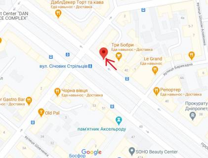 Ситилайт A в Днепр (Днепропетровск), 1.2х1.8  просп. Дмитра Яворницького в районі буд. 42 схема