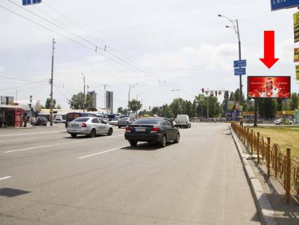 Видеоборд A в Киеве, 3x6  Шухевича пр. (колиш. Ватутіна пр.) - Драйзера вул., на світлофорі, біля ринку "Троєщина", в сторону вул. Братиславської - 457137 фото 1