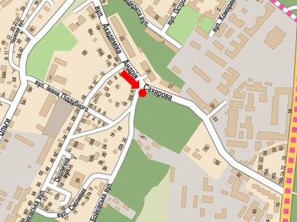 Скроллер A в Львове, 2.3x3.14  Сахарова вул., 25 / Бойківська вул., біля Кредобанку - 558030 схема