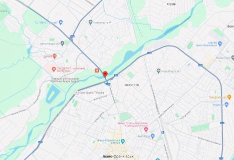 Билборд A в Ивано-Франковске, 3x6  Галицька вул. - Надрічна вул. схема