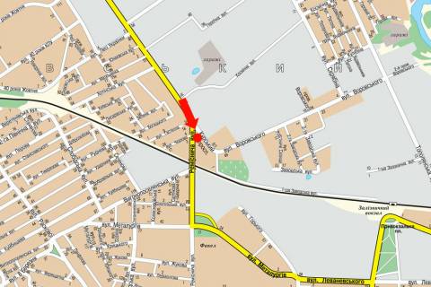 Билборд  в Сумах, 3x6  Курський пр. / Реміснича вул., в центр схема