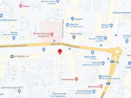 Видеоборд A в Виннице Коцюбинського пр., 9, аптека "Конекс", прайс за ролик 10 сек 1 вихід/5 хвилин, на двосторонньому екрані, від 144 виходів на день. Розрахунок для інших параметрів трансляції уточнюйте у менеджера. - 301255 схема