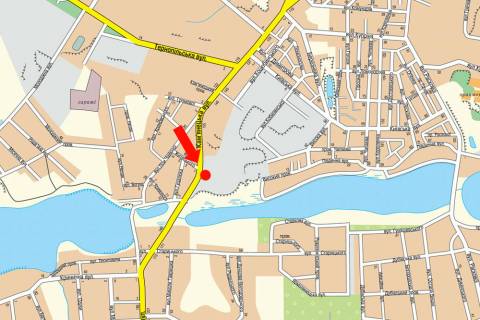 Билборд B в Хмельницком, 3x6  Кам''янецька вул., 161, біля "Цегляного заводу" схема