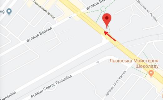 Билборд A в Запорожье, 6х3  Соборний просп. - Сергія Тюленіна вул. схема