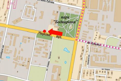 Призма A в Львове, 3x6  Наукова вул., 3, роздільник, в бік Кульпарківської вул. , ТРЦ "Victoria Gardens" - 117111 схема