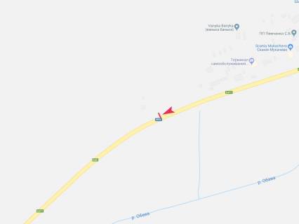 Билборд A в Кольчино, 3x6  Траса Київ-Чоп (М-06), смт Кольчино, (1), поворот з траси схема