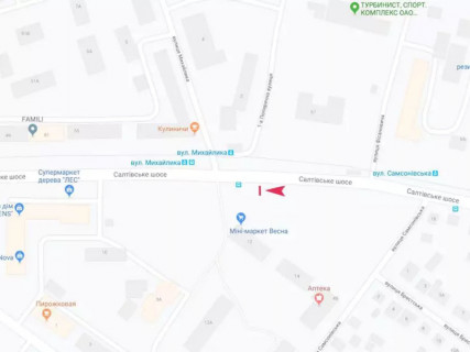 Билборд B в Харькове, 3x6  Салтівське шосе, 12, в центр схема