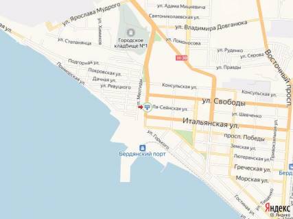 Білборд, Бігборд (Борд)  A у Бердянську Западный пр. - Итальянская ул., автовокзал схема