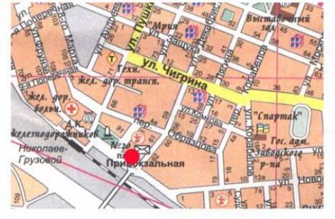 Білборд, Бігборд (Борд)  A у Миколаєві Декабристів вул. - Привокзальна пл. схема