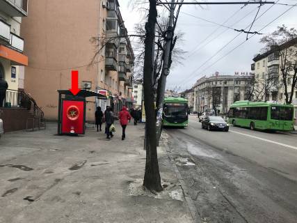 Ситилайт B в Житомире, 1.8x1.2  Київська вул., 54, біля ЦУМа, зупинка, до центру фото 1