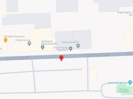 Ситилайт B в Тернополе, 1.8x1.2  Чорновола вул., навпроти Укрпошти схема