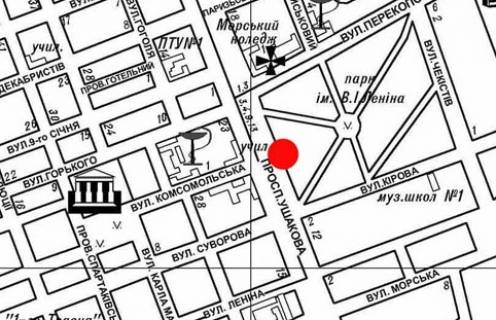 Сiтiлайт B у Херсоні Ушакова пр. - Старообрядницька вул. (колиш. Комсомольська вул.) схема