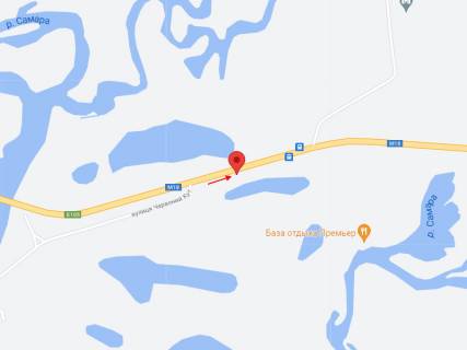 Билборд A в Новомосковске, 6х3  Автошлях Запоріжжя - Харків (М-18), виїзд із м. Самар (Новомосковськ), рух до с. Орлівщина схема