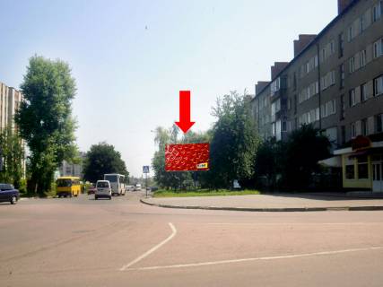 Билборд A в Дрогобыче, 3x6  Володимира Великого вул., біля магазину «М’ясний світ», в бік з/д вокзалу фото 1