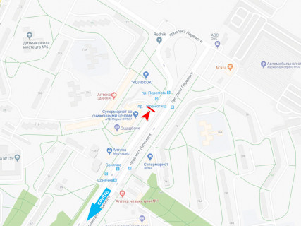 Билборд B в Харькове, 3x6  Перемоги пр., 75а, з центру схема