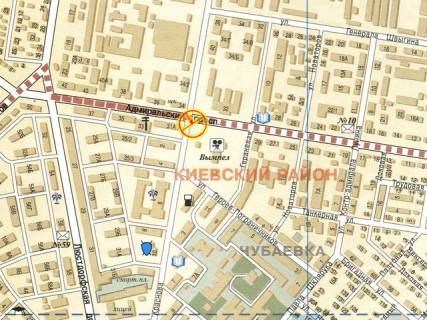 Призма A в Одессе, 3x6  Краснова вул. - Адміральський пр., 31, права - 561980 схема