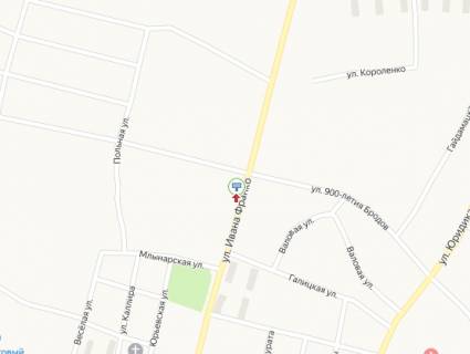 Билборд B в Бродах, 3x6  Франка вул., 45, з центру схема