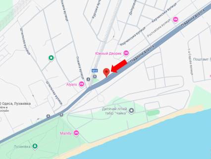 Видеоборд A у Одесі, 3x6  Южна дорога - Князя Володимира Великого пр. (колиш. Добровольського пр.), 2А - 615749 схема